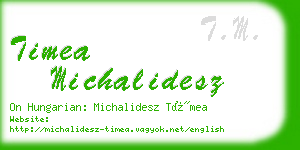 timea michalidesz business card